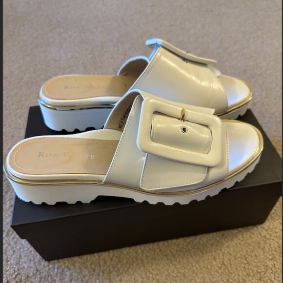 Ron White Candra Buckle Napa Slide Sandals - Picture 2 of 3